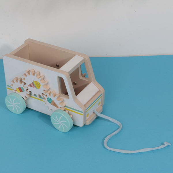 Wooden Ice Cream Car Pull Toy