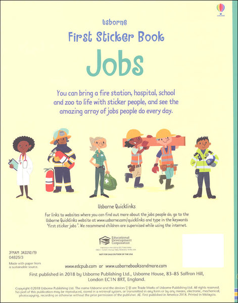 Usborne First Sticker Book - Jobs