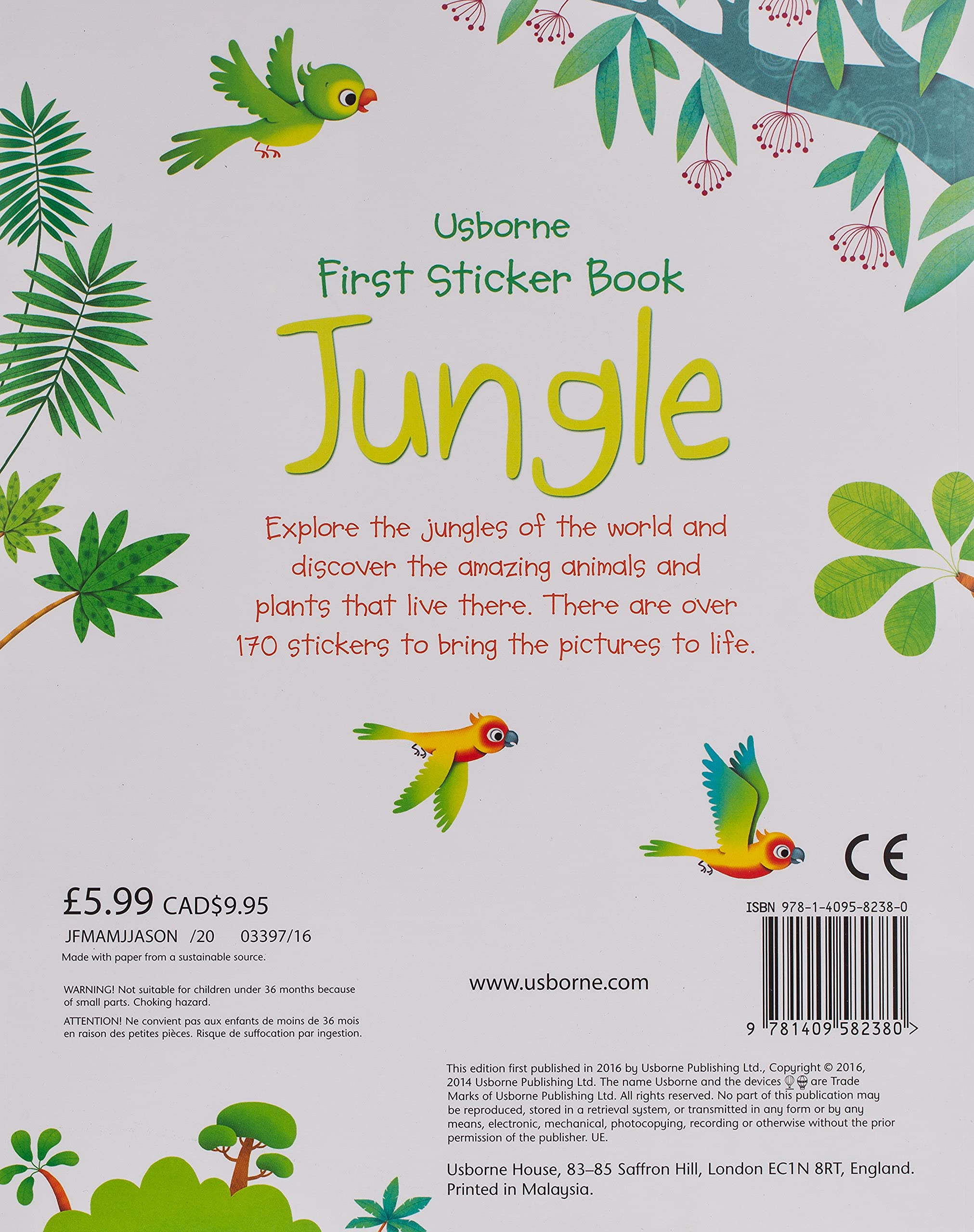 Usborne sticker book Jungle シールブック Jungle (Usborne First Sticker Book): Primmer, Alice, Iossa