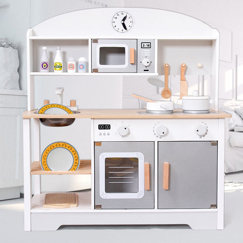 Grand Wooden Kitchen with Ovens & Cabinets