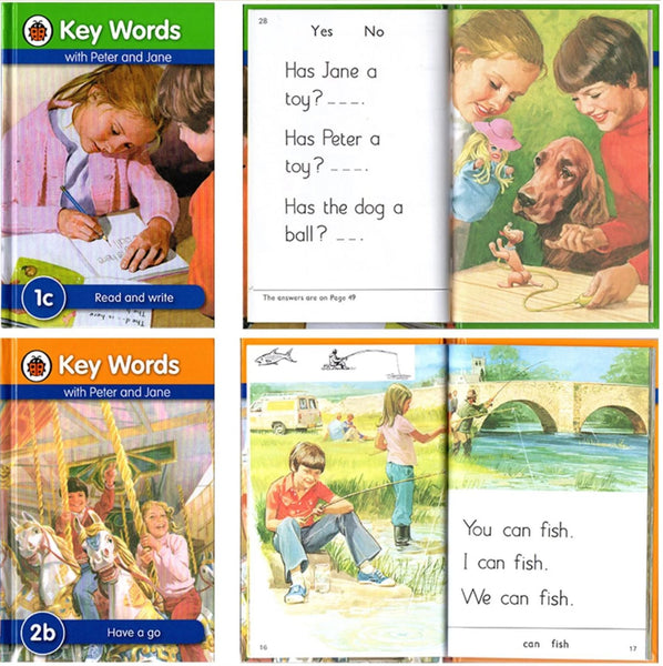 Ladybird Key Words with Peter and Jane Boxed Set (36 Books) Hard Cover