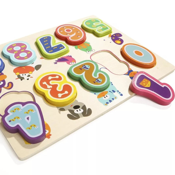 3D Wooden Number Animal  Puzzle