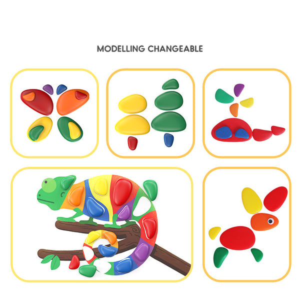 STEM Rainbow Stacking Pebbles
