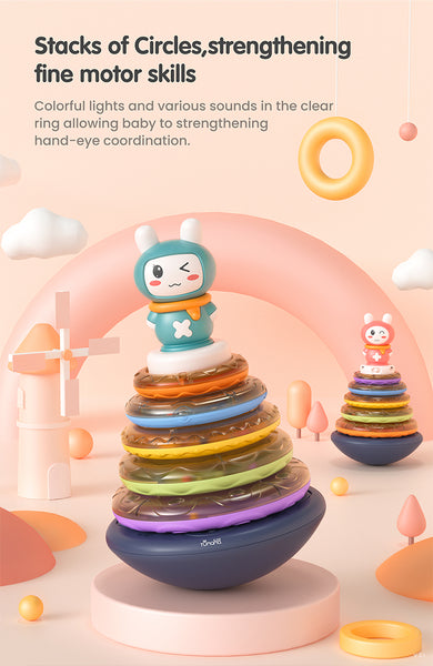 Baby Colorful Stacking Ring Tower with Light & Sound