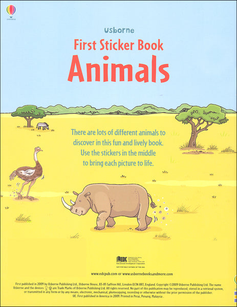 Usborne First Sticker Book - Animal
