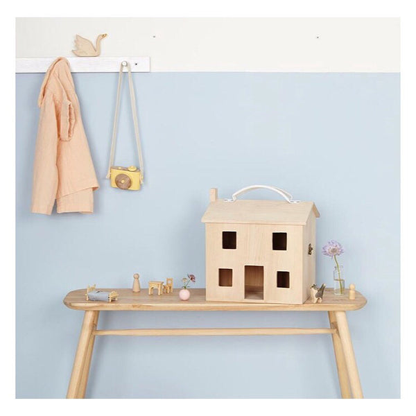 Nordic Wooden Doll House Storage Box