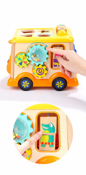 My First wooden School Bus Wooden with Sorter