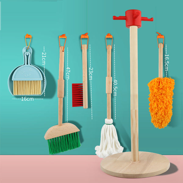 7 Piece Wooden Cleaning Set