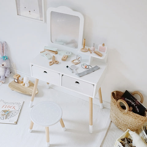 Kids' Dresser Table & Chair with Accessories