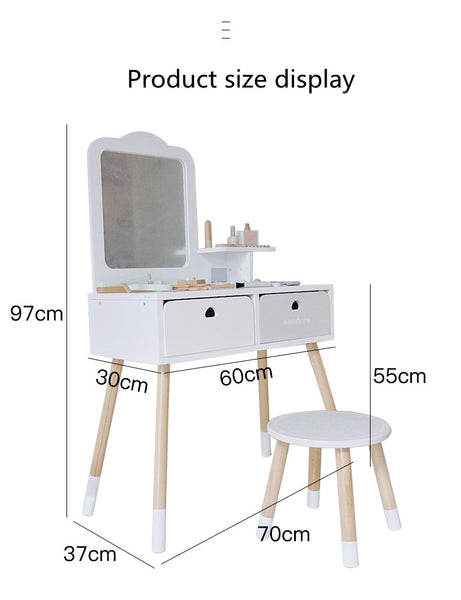 Kids' Dresser Table & Chair with Accessories