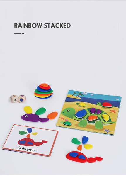 STEM Rainbow Stacking Pebbles