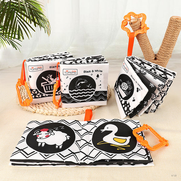Black & White Baby Soft Cloth Books 4 Piece Set
