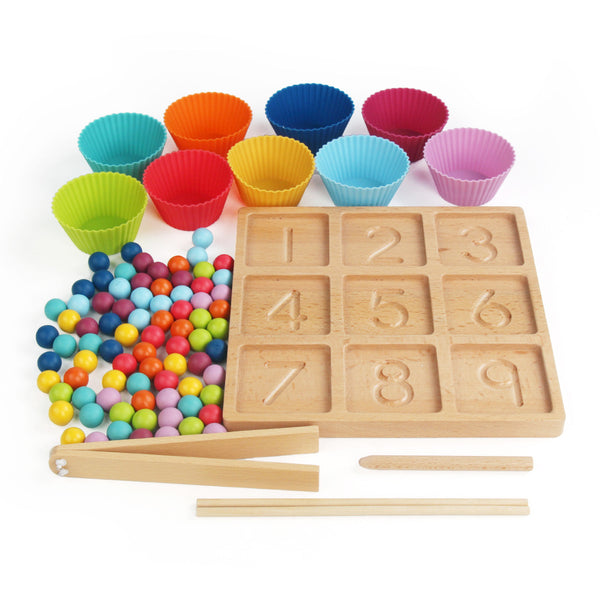 Color and Number Matching Counting Game & Tracing Board