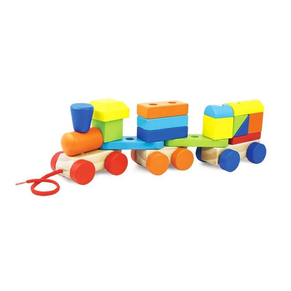 Wooden Blocks Stacking Train