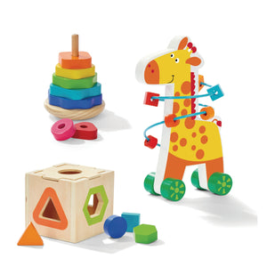 Wooden Giraffe Activity Trio Set