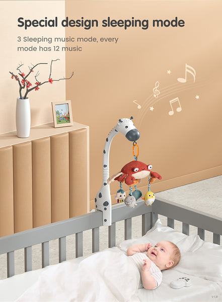Remote Control Giraffe Crib Mobile with Light Projection & Music